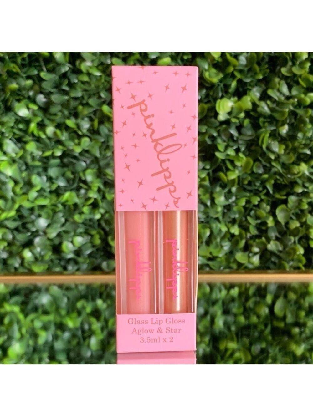 Pink Lipps Lip Gloss Duo in Aglow & Star | NEW | Pinklipps Glass Glow | Set of 2